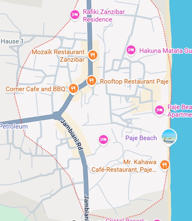 Paje area map